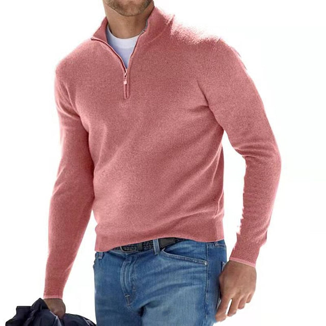 Stijlvolle Luxe Zip Sweater voor Heren