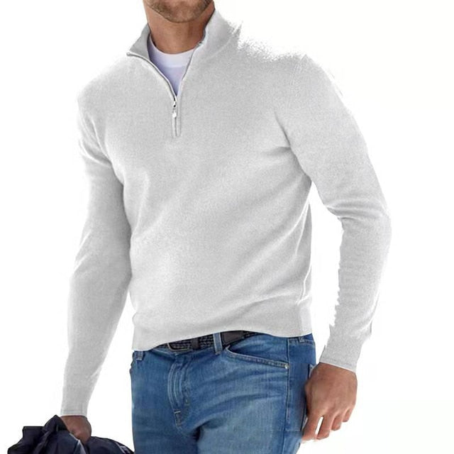 Stijlvolle Luxe Zip Sweater voor Heren