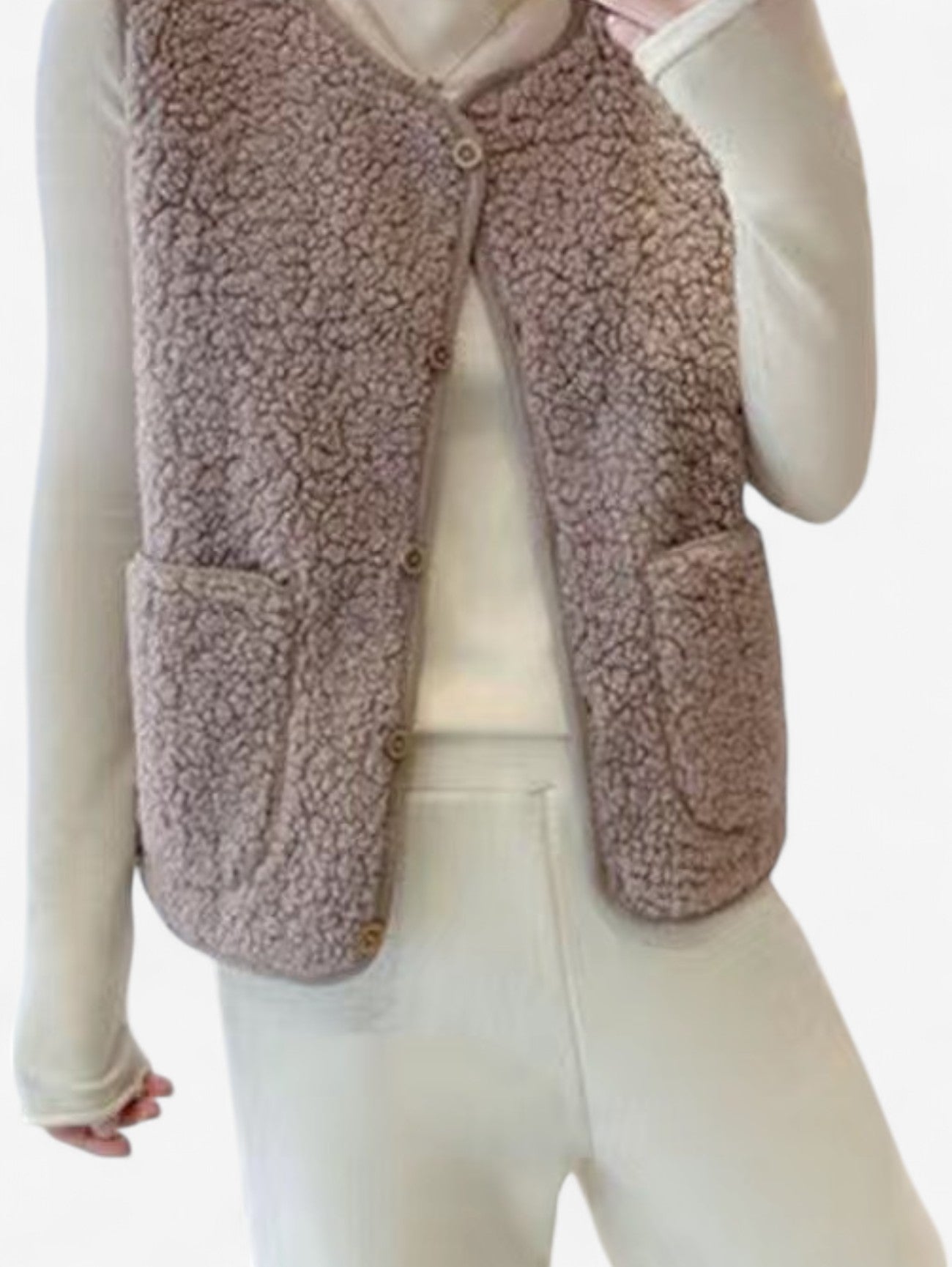 Stijlvol Dames Gilet Mouwloos met Knopen