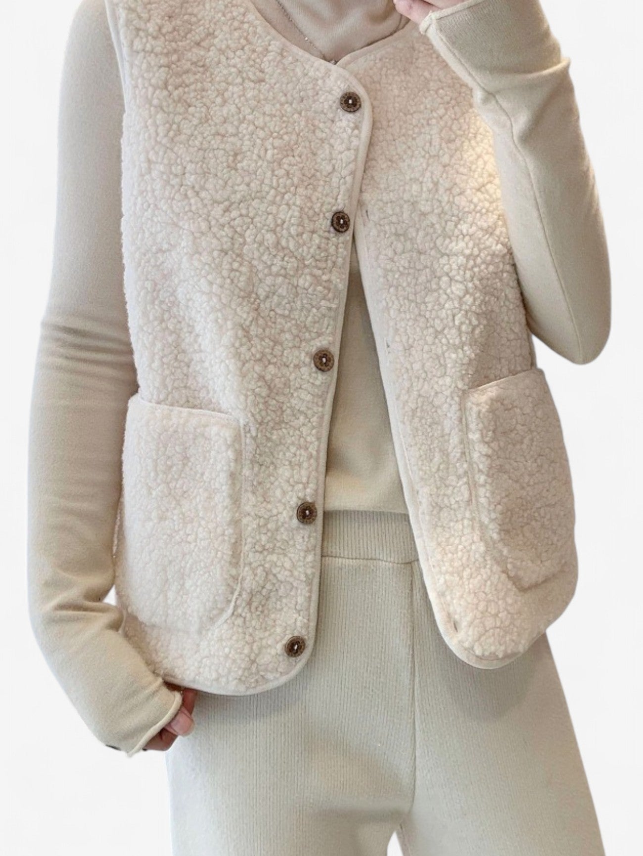 Stijlvol Dames Gilet Mouwloos met Knopen
