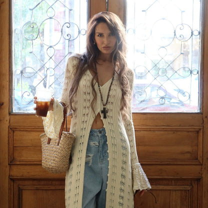 Anique | Stijlvolle Lange Boheemse Dames Cardigan