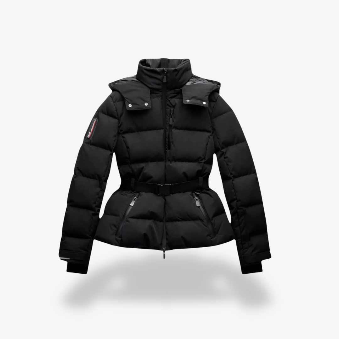 Stijlvolle Dames Puffer Jacket – Waterafstotend, Met Riem