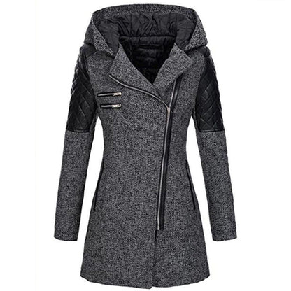 Cora | Stijlvolle Lange Dameswinterjas met Warme Capuchon