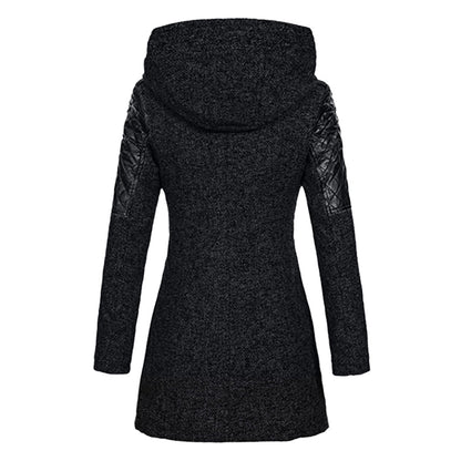 Cora | Stijlvolle Lange Dameswinterjas met Warme Capuchon