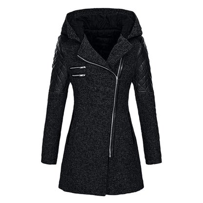 Cora | Stijlvolle Lange Dameswinterjas met Warme Capuchon