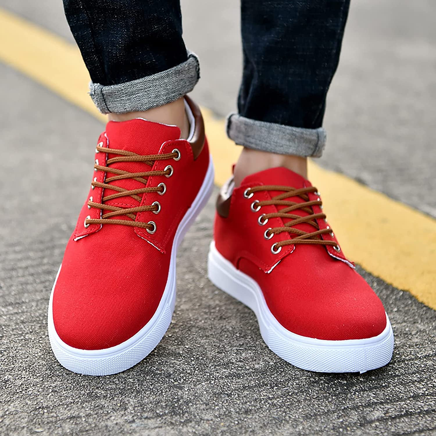Eelco | Stijlvolle Sneakers | Comfortabele herensneakers met stevige witte zool