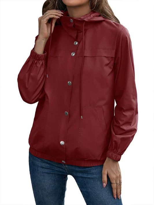 Noor | Stijlvolle Dames Waterdichte Trenchcoat met Kapuze en Lange Mouwen