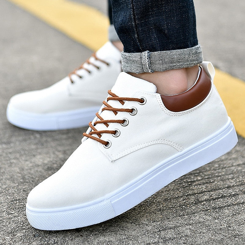 Eelco | Stijlvolle Sneakers | Comfortabele herensneakers met stevige witte zool
