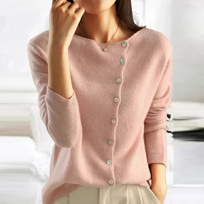 Zachte Cashmere Cardigan met Knopen voor de Herfst
