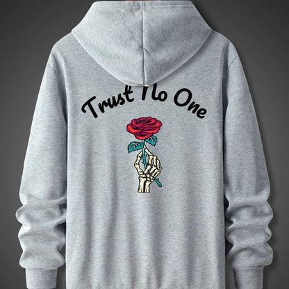 Trust No One” Hoodie – Unisex Streetwear Trui met Roos Design