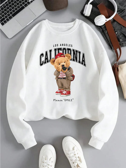 Unisex California Beer Trui – Oversized Sweater met Beer Print