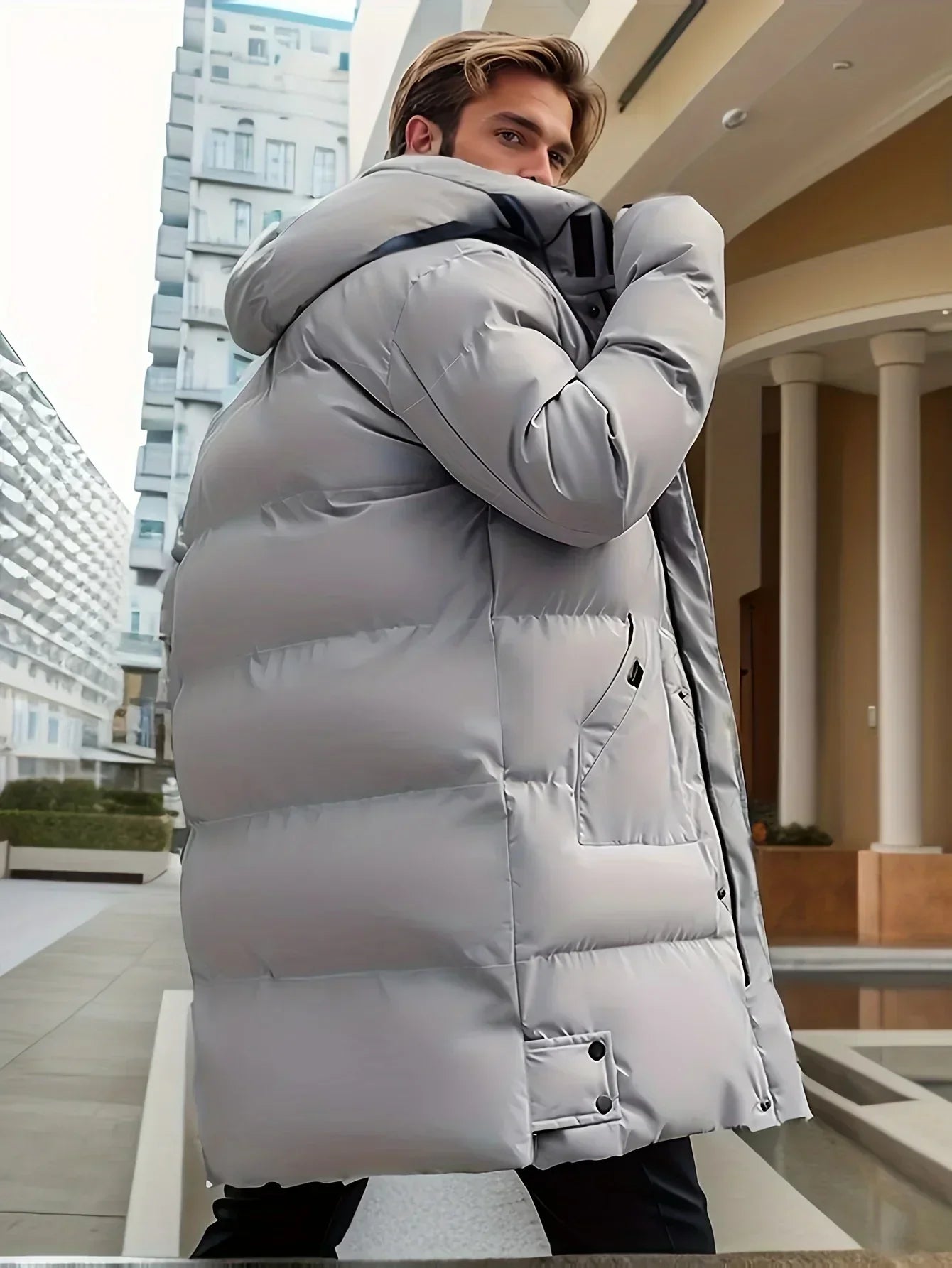 Stijlvolle Lange Winterjas voor Heren - Warm en Comfortabel