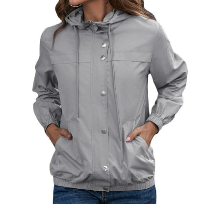 Noor | Stijlvolle Dames Waterdichte Trenchcoat met Kapuze en Lange Mouwen