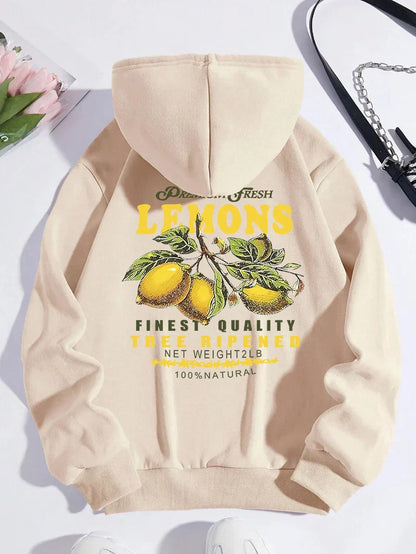 Lemons Make Lemonade” Hoodie – Unisex Sweater met Fruitprint