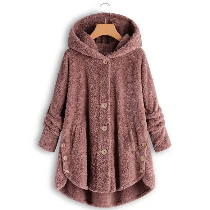 Robin | Moderne Dames Fleece Jas met Warme Capuchon