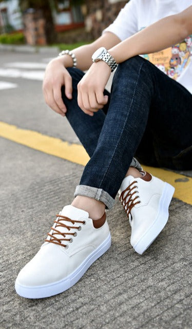 Eelco | Stijlvolle Sneakers | Comfortabele herensneakers met stevige witte zool