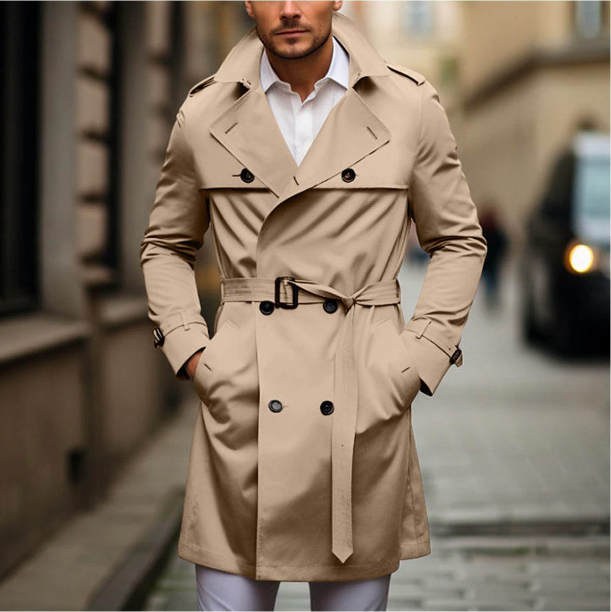 Cornelis | Stijlvolle Lange Trenchcoat voor Heren