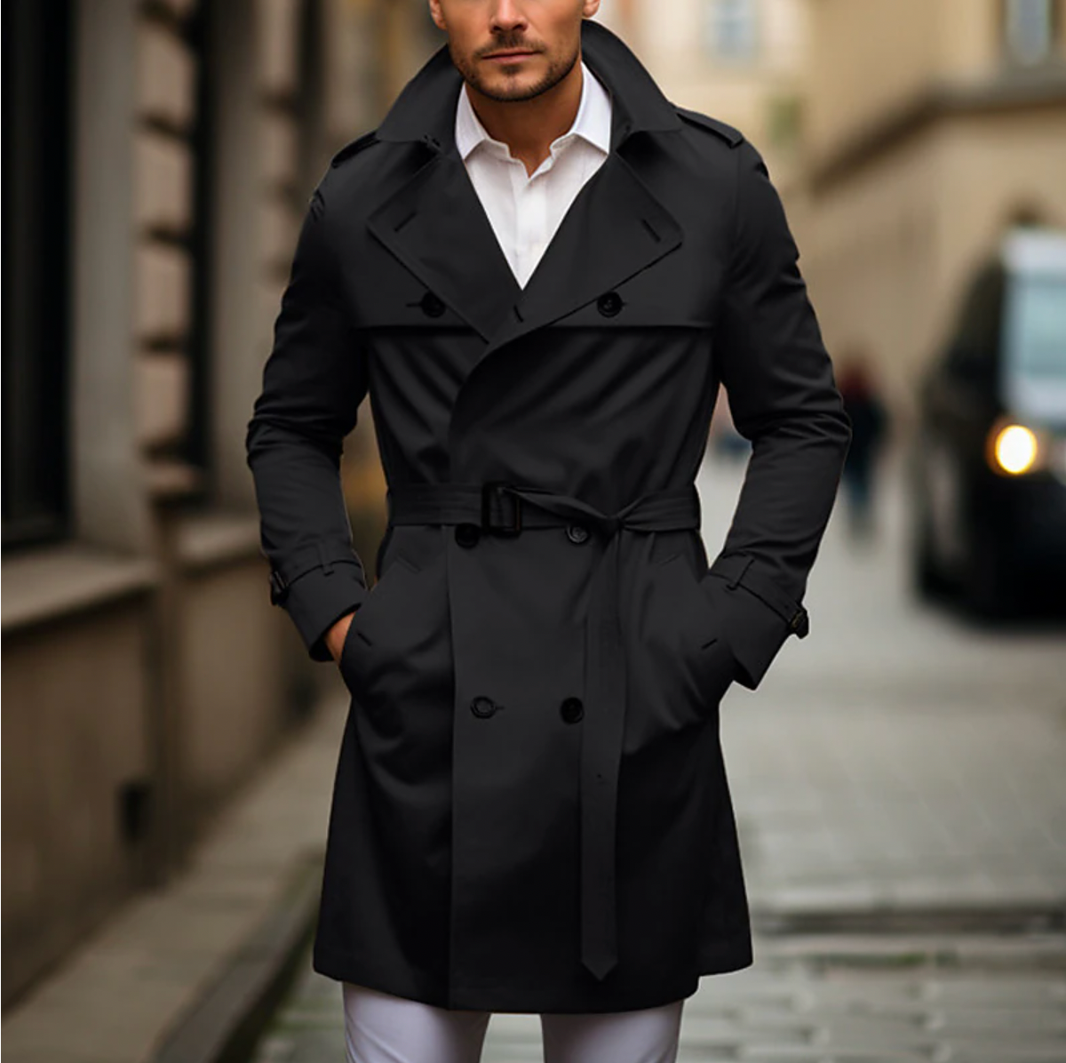 Cornelis | Stijlvolle Lange Trenchcoat voor Heren