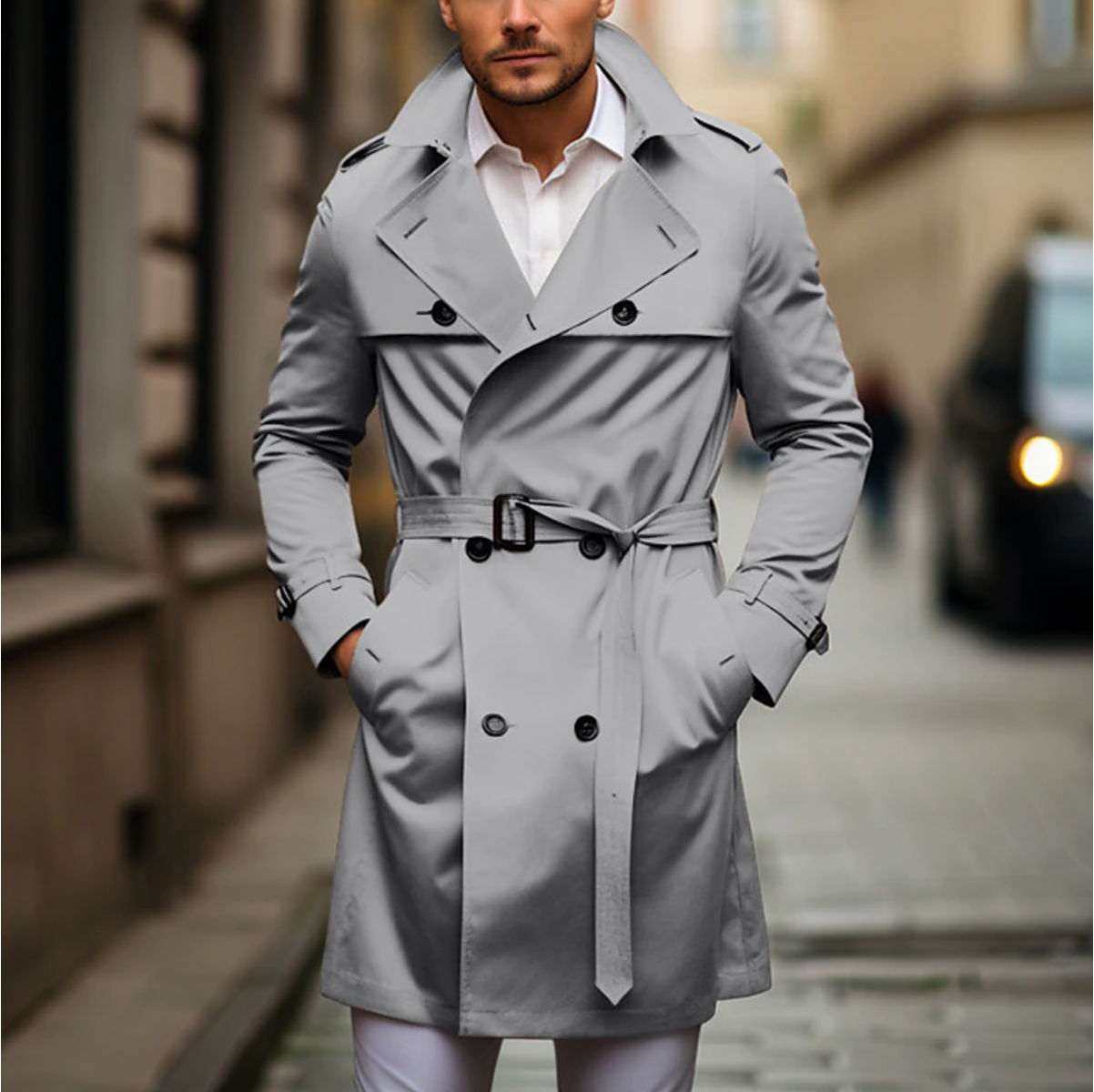 Cornelis | Stijlvolle Lange Trenchcoat voor Heren