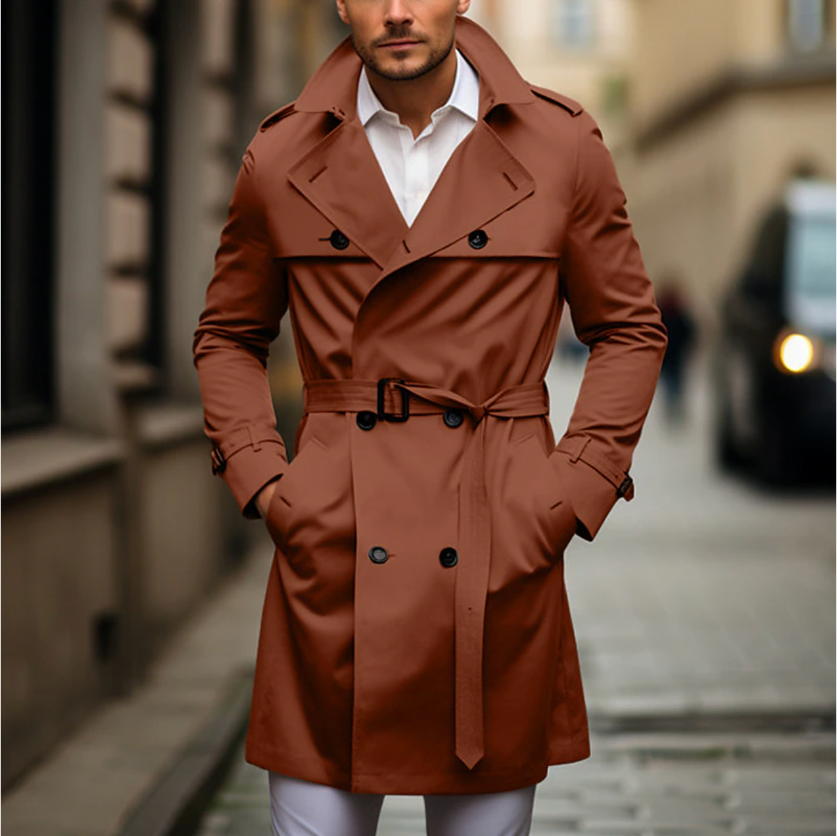 Cornelis | Stijlvolle Lange Trenchcoat voor Heren