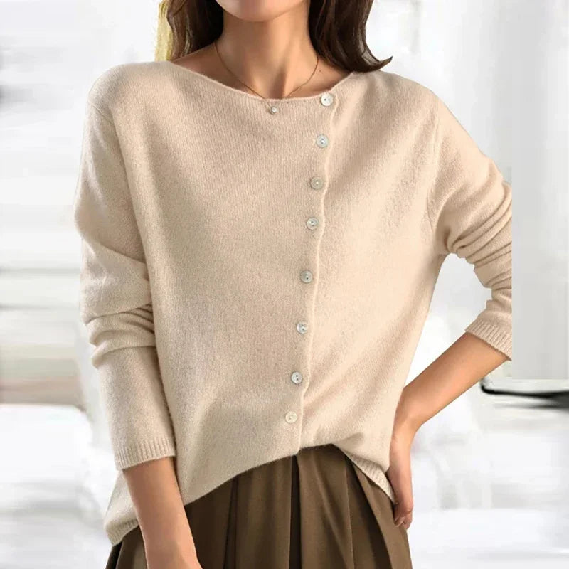 Zachte Cashmere Cardigan met Knopen voor de Herfst