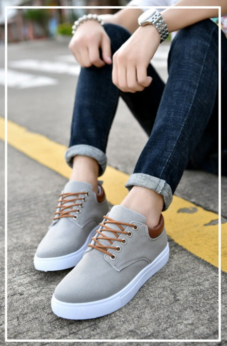 Eelco | Stijlvolle Sneakers | Comfortabele herensneakers met stevige witte zool