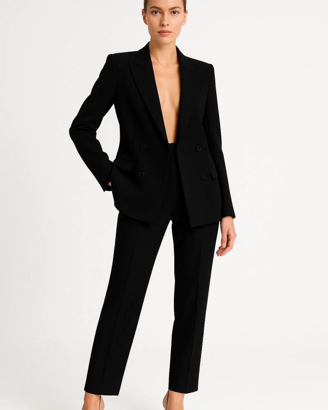Dames Business Suit Set – Elegante Blazer en Broek voor Kantoor