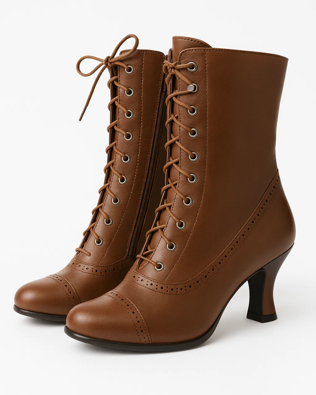 Dames Veterschoenen – Enkellaarsjes met Rits