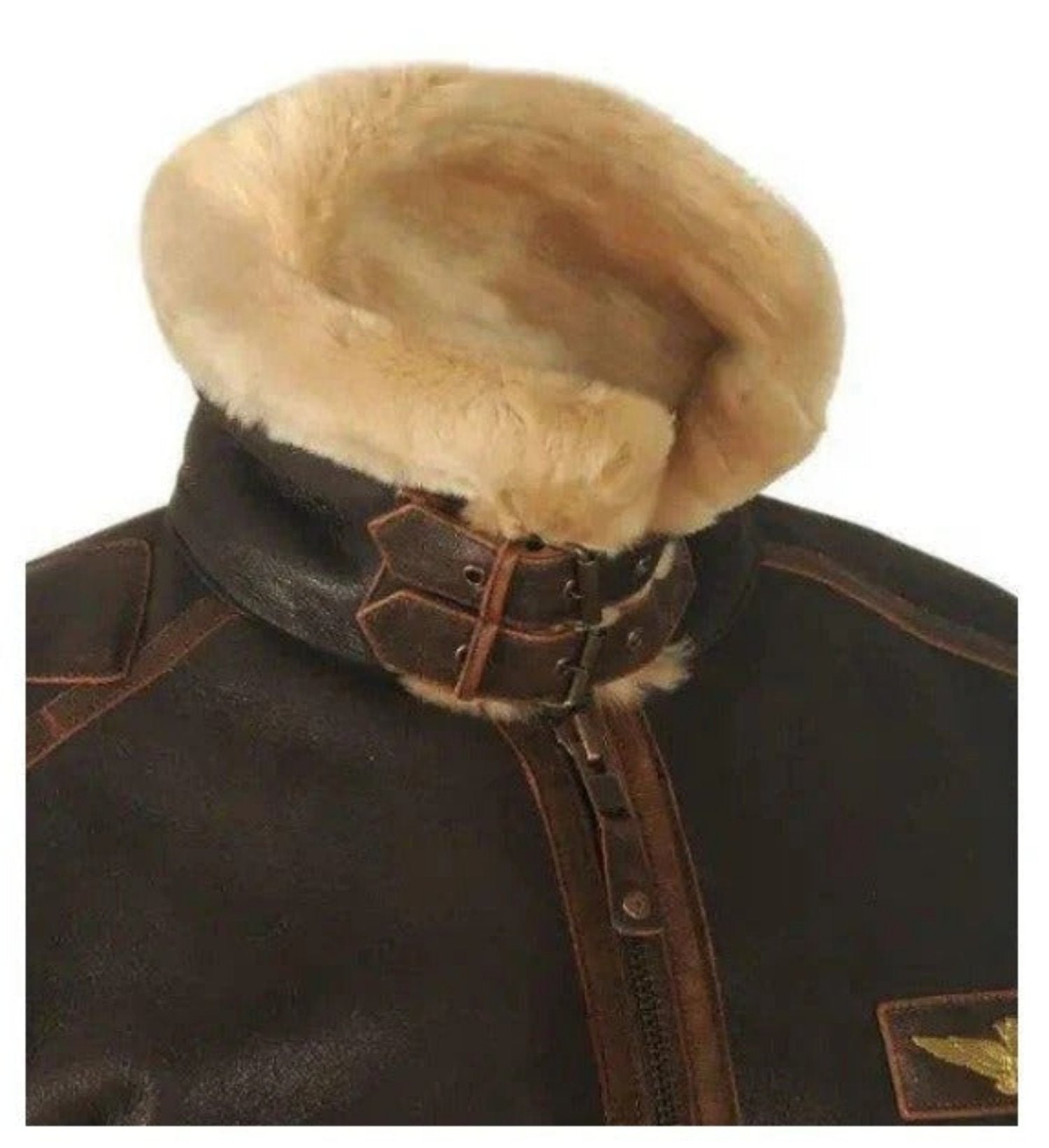 Moderne Vegan Leren Pilotenjas voor Mannen met Luxe Faux Bont Voering | Perfect voor Herfst & Winter