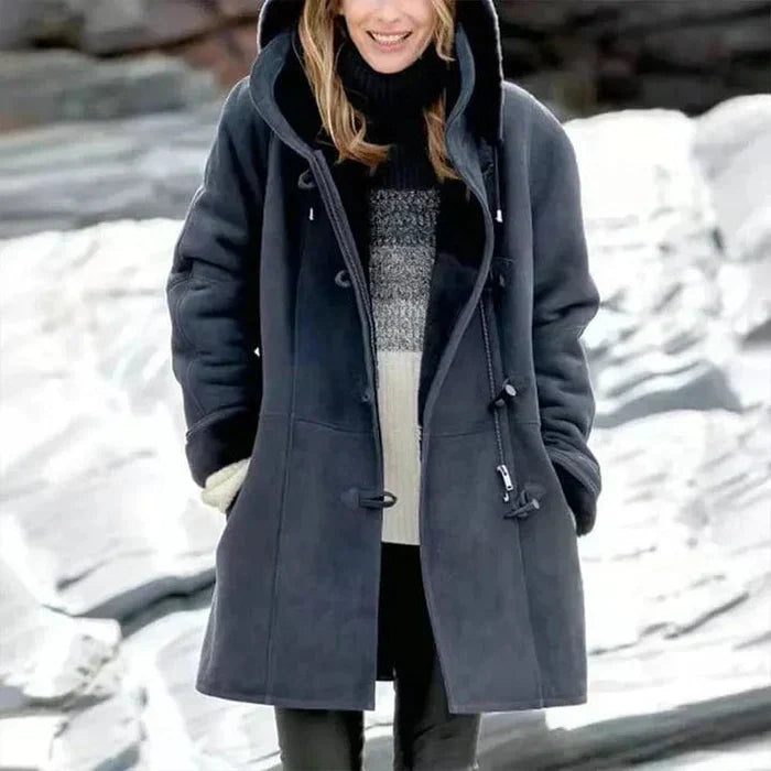 Iris | Warme Dames Fleece Jas met Capuchon voor de Winter