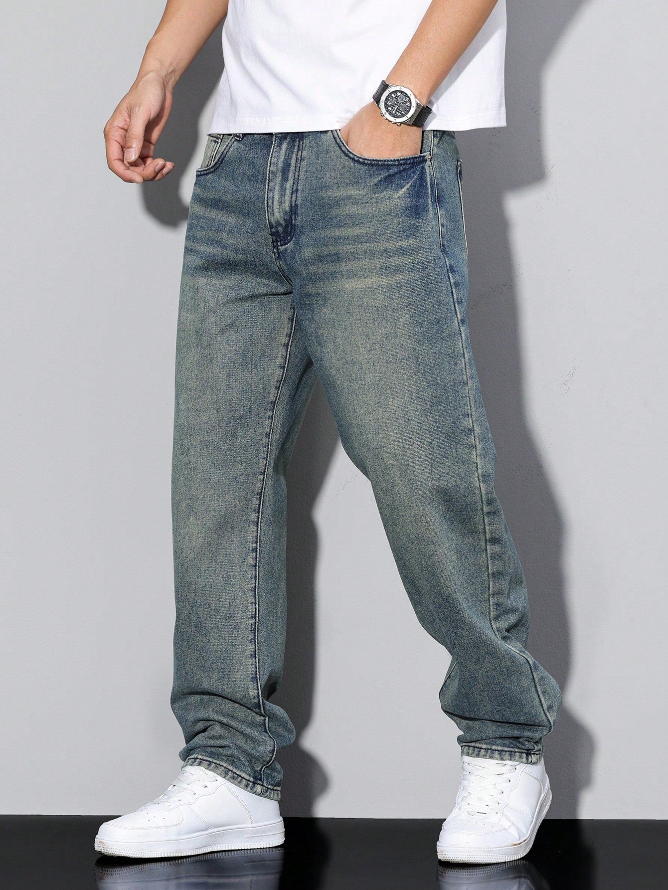 Rutger | Stijlvolle Effen Casual Heren Jeans