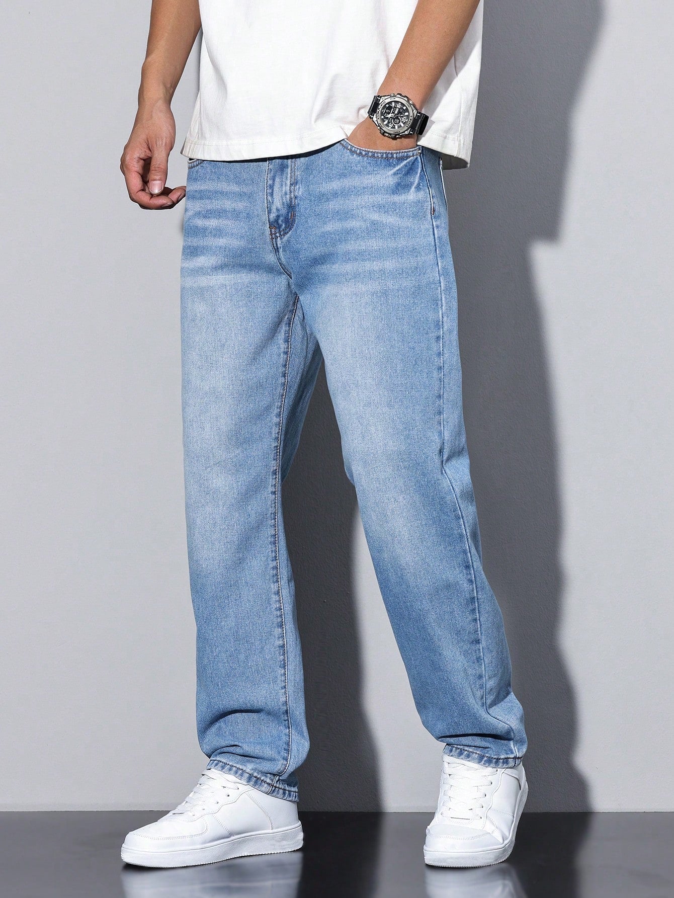Rutger | Stijlvolle Effen Casual Heren Jeans