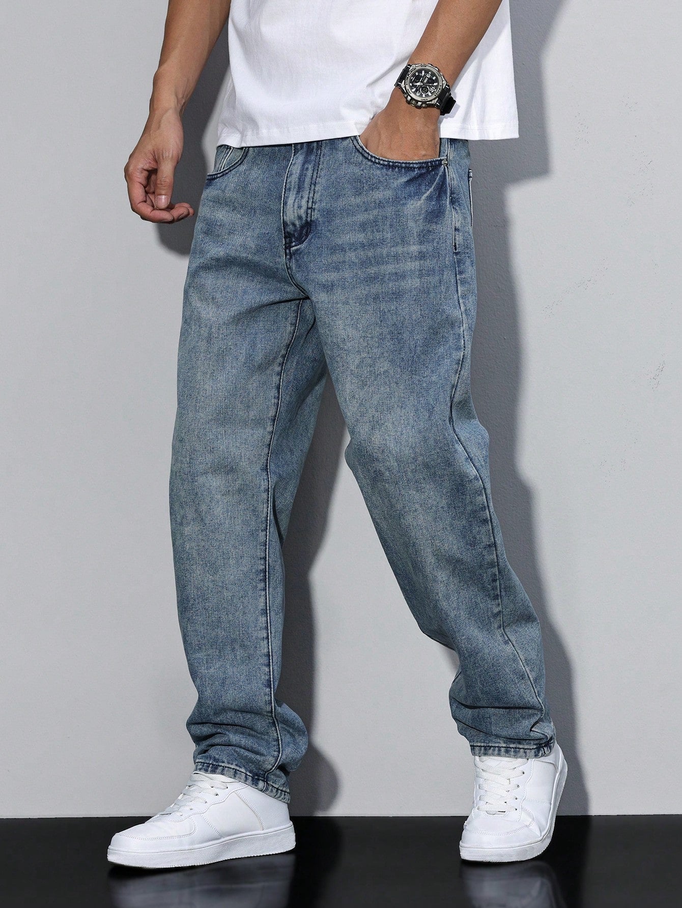 Rutger | Stijlvolle Effen Casual Heren Jeans