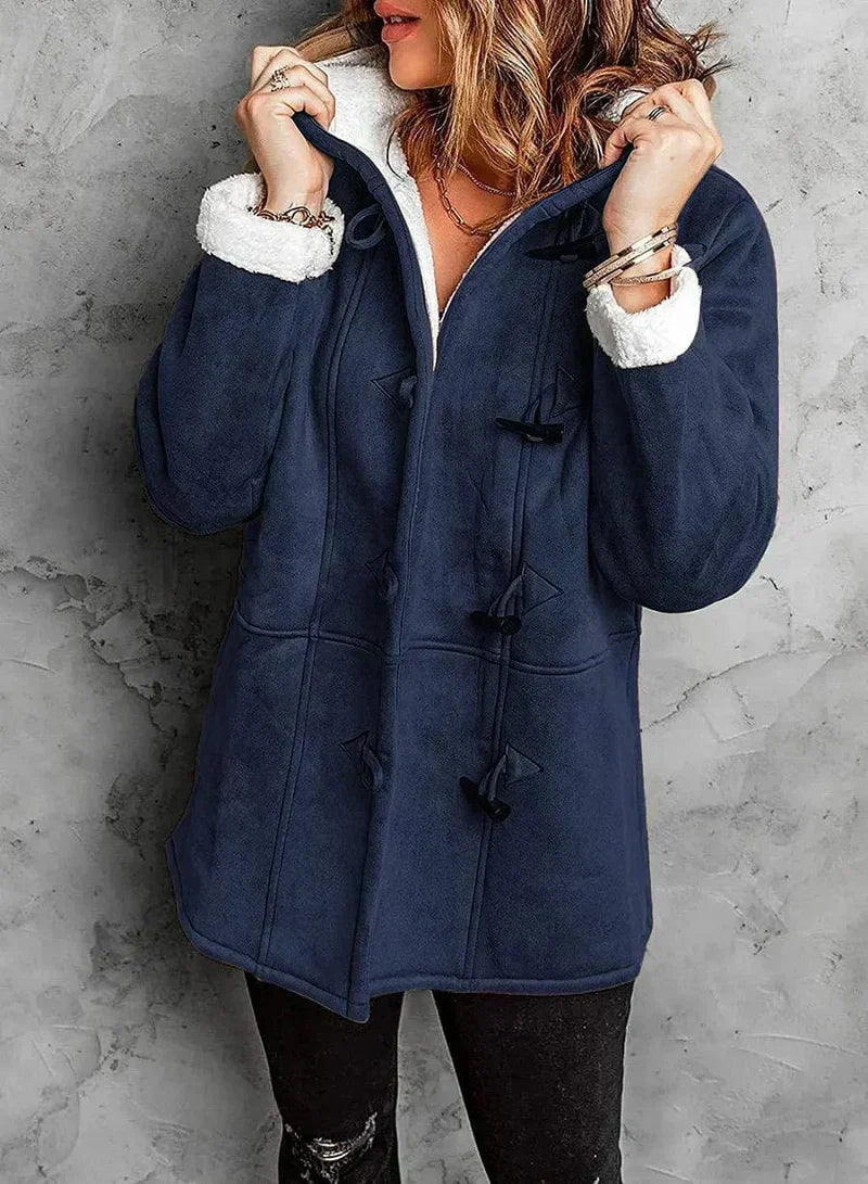 Iris | Warme Dames Fleece Jas met Capuchon voor de Winter