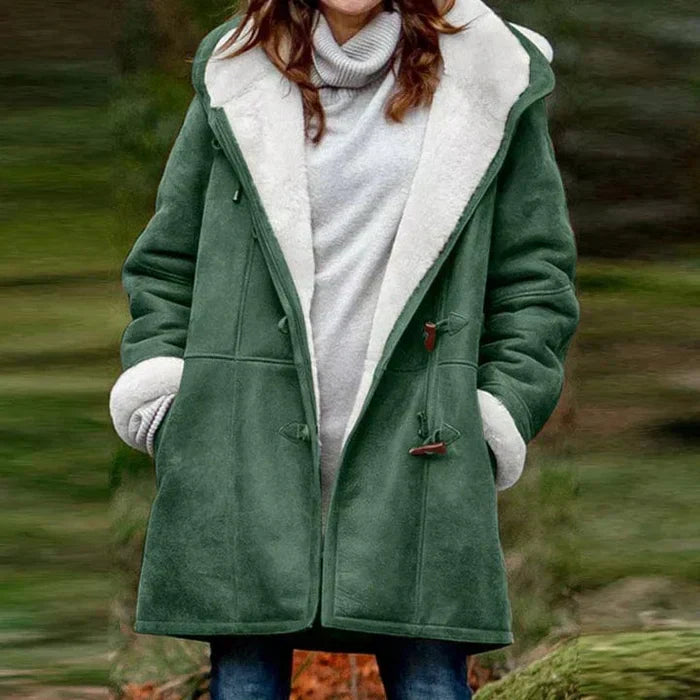 Iris | Warme Dames Fleece Jas met Capuchon voor de Winter