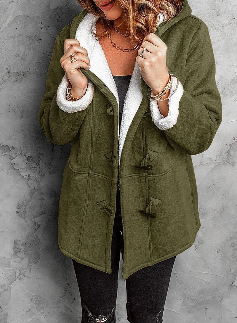 Iris | Warme Dames Fleece Jas met Capuchon voor de Winter