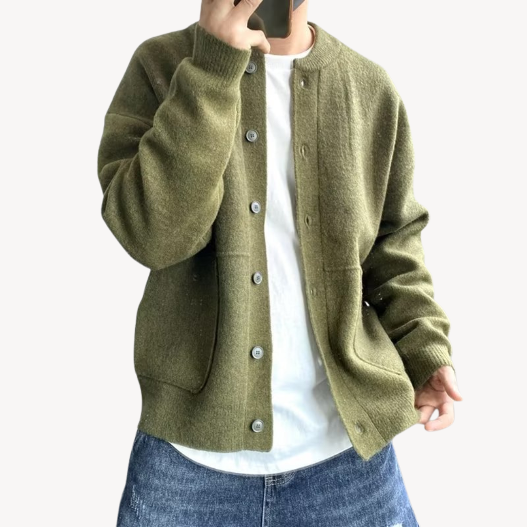 Stijlvolle Heren Cardigan van Wol met Knopen