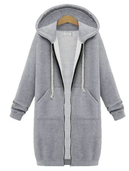 Elly | Stijlvolle Dames Longline Zip Hoodie