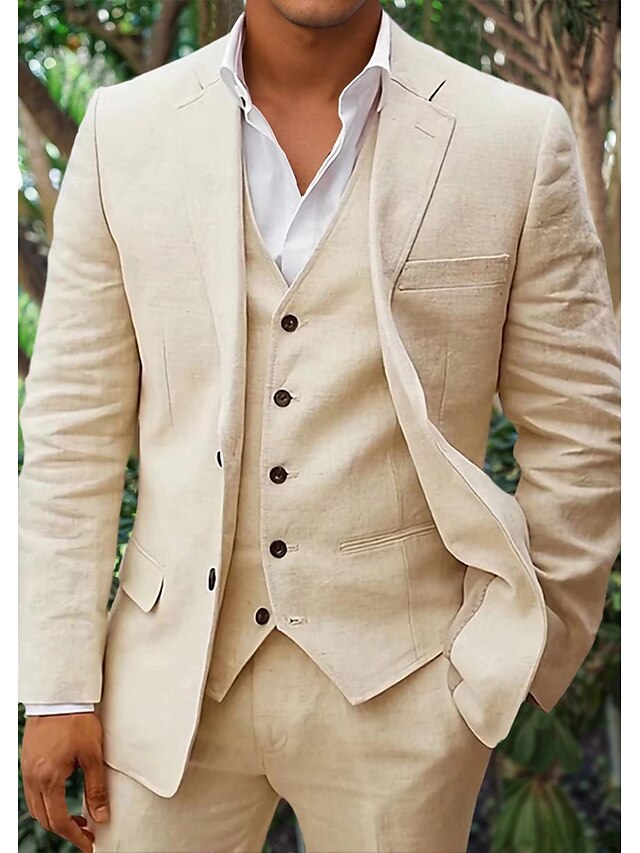 Edwin | Stijlvolle Heren Linnen Set: Blazer, Vest en Broek