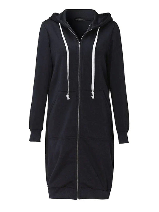 Elly | Stijlvolle Dames Longline Zip Hoodie