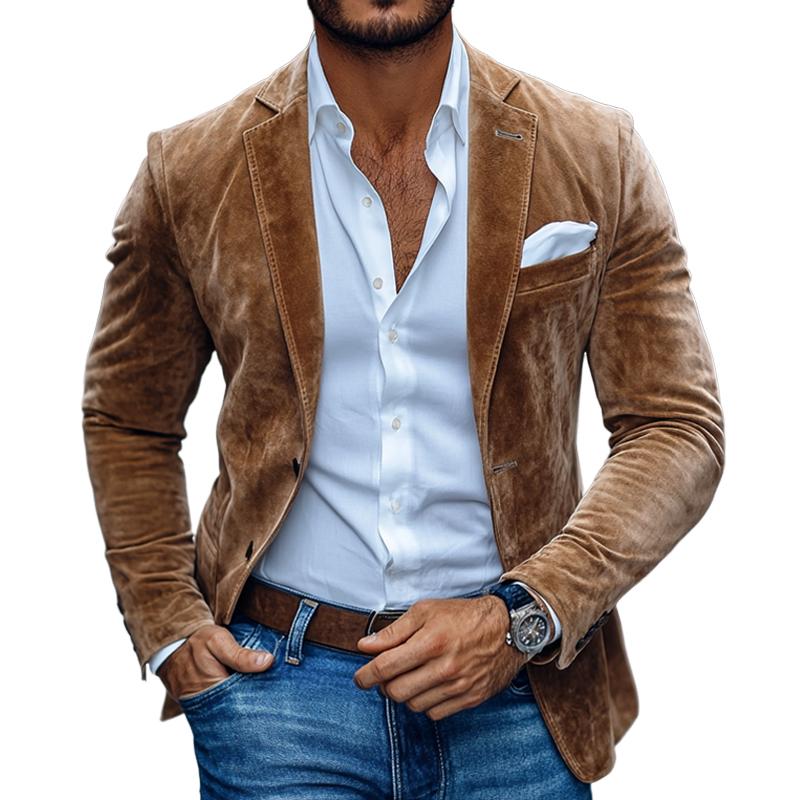 Thijs | Elegante Suède Blazer voor Mannen