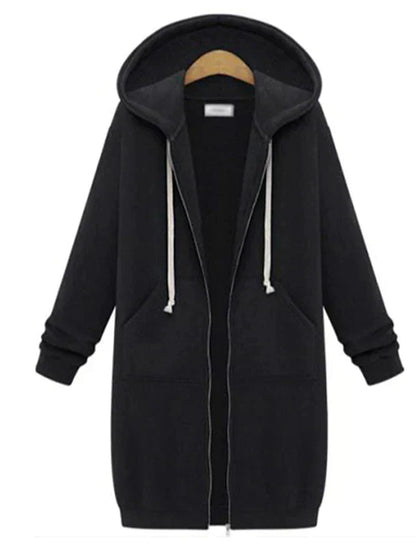 Elly | Stijlvolle Dames Longline Zip Hoodie
