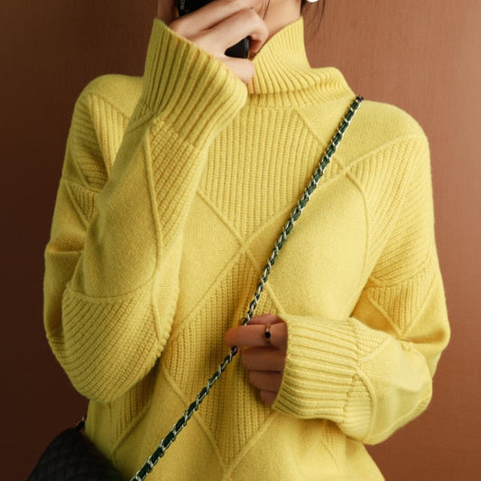 Lobke | Zachte Dames Rollkragenpullover | Warme Wintertrui